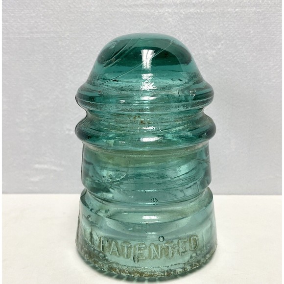 Vintage Small Hemingray-12 Aqua Green Insulator 3.5 Inch - Picture 5 of 10